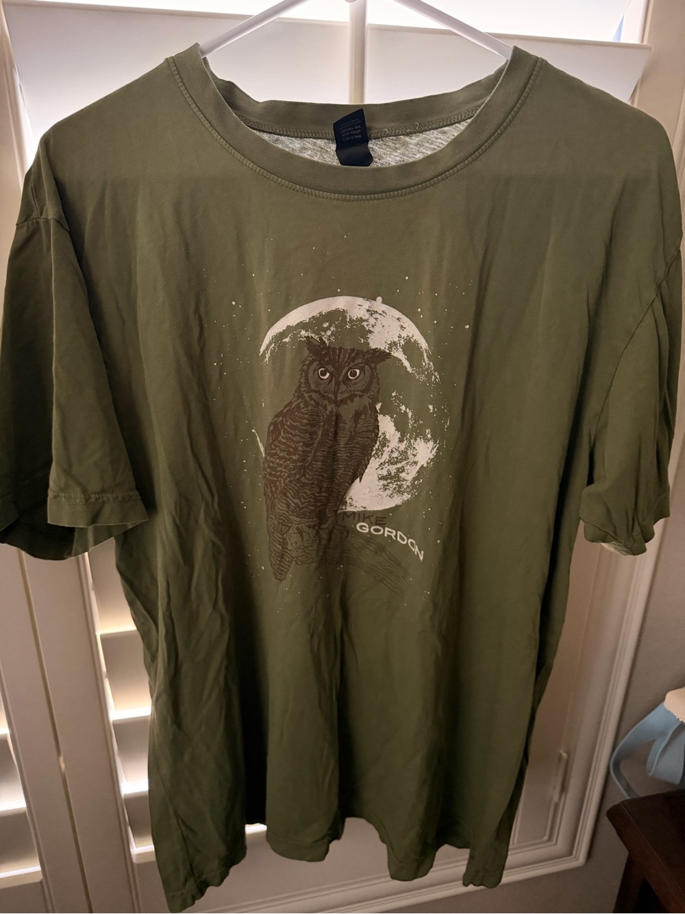 Alternative Apparel Olive Green Owl Moon Graphic Tee